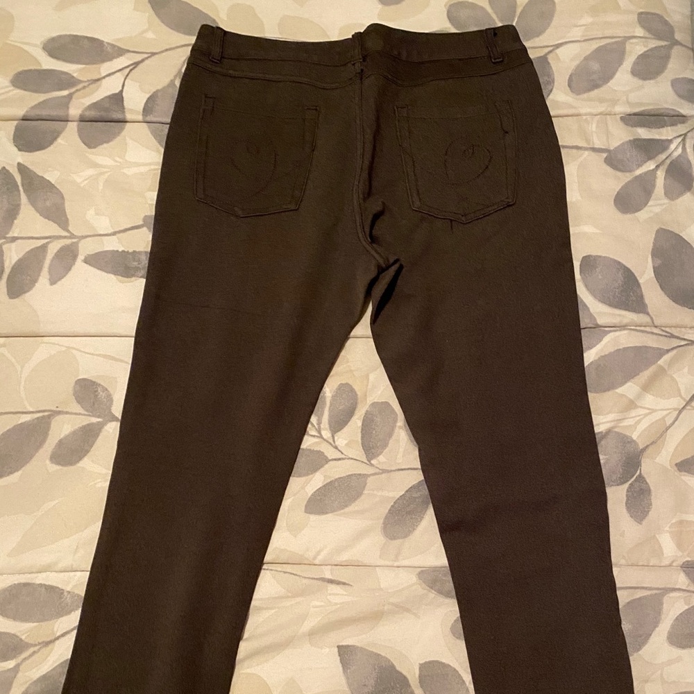 Dark gray nylon/spandex jeans